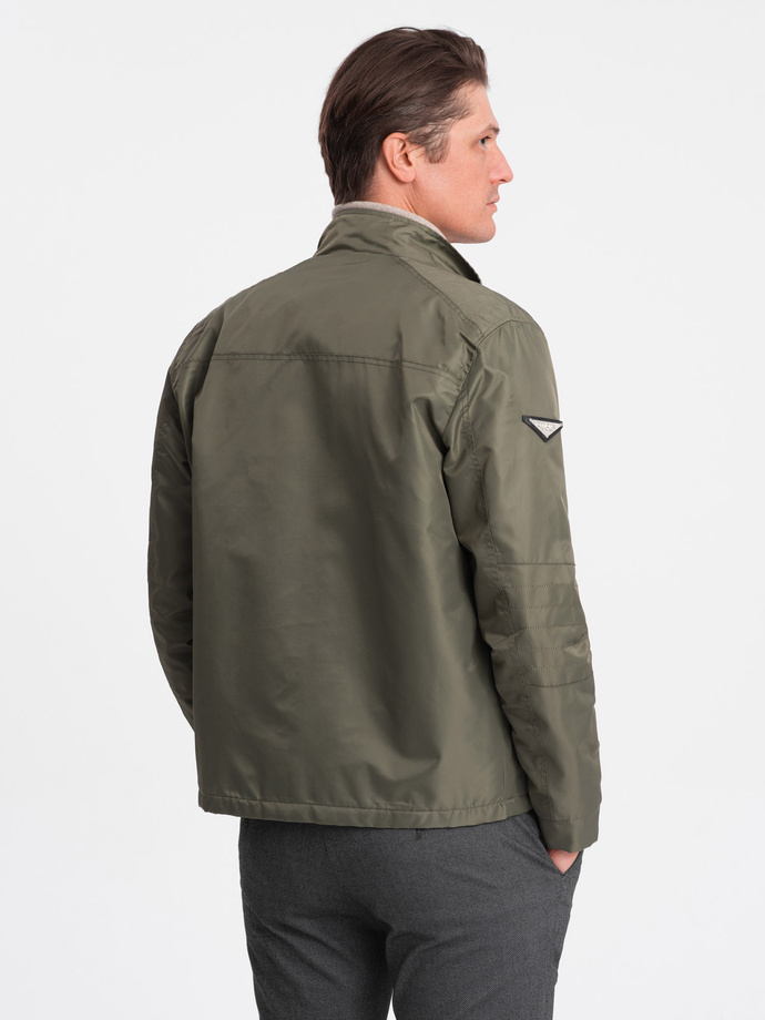 Kurtka męska biker - khaki V1 C605