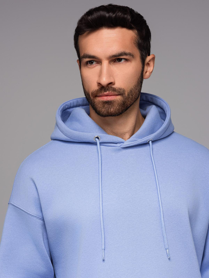 Dresowa bluza unisex z kapturem i kieszeniami – lawendowa V9 OU-SNBC-0105
