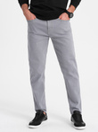Spodnie męskie jeansowe bez przetarć SLIM FIT - szare V1 OM-PADP-0148