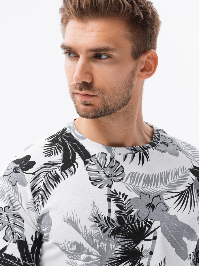T-shirt męski z nadrukiem - czarny S1297