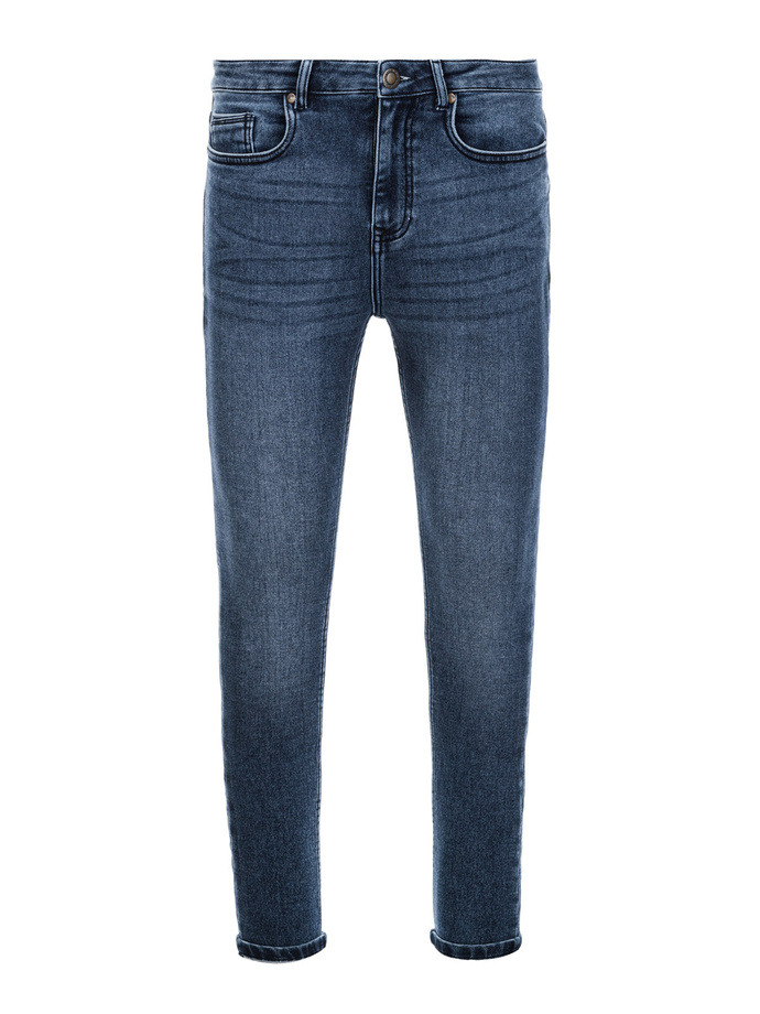 Spodnie męskie jeansowe SKINNY FIT -  granatowe V1 OM-PADP-0101