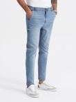Spodnie męskie jeansowe CARROT FIT - jasnoniebieskie V2 OM-PADP-0117