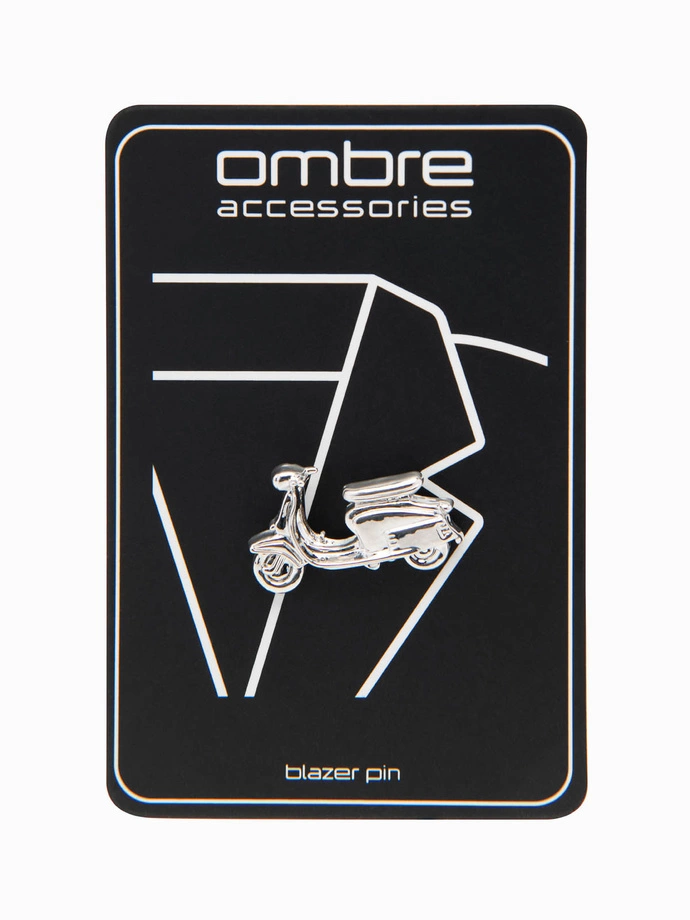 Męski zestaw prezentowy w stylu podróżniczym – srebrna przypinka i brelok – Z105