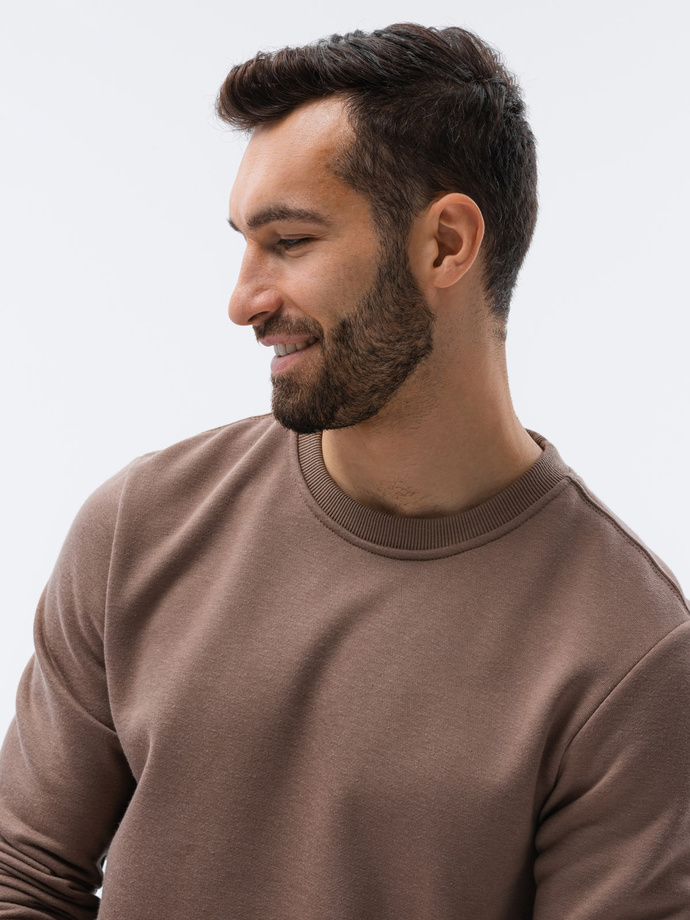 Bluza męska bez kaptura BASIC - kawowa V16 B978