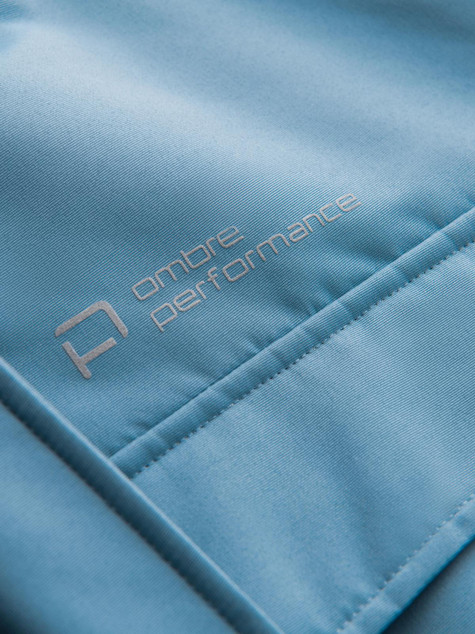 Ocieplana długa męska kurtka z odblaskowymi elementami – niebieska V4 OM-JALJ-0169