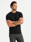 Zestaw męskich t-shirtów z okrągłym dekoltem – granatowy/czarny V3 Z101