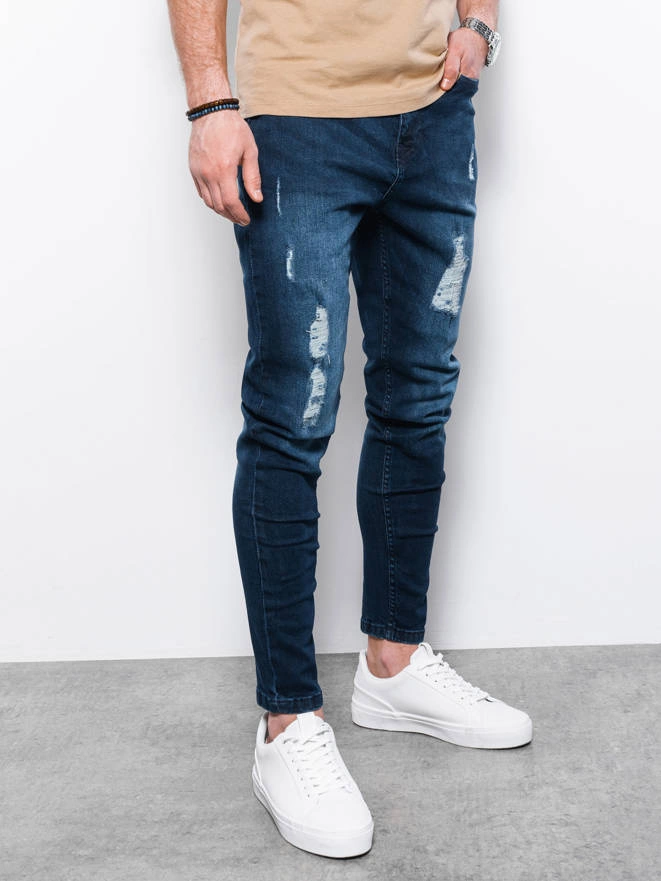 Spodnie męskie jeansowe SLIM FIT - niebieskie V1 P1064