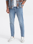Spodnie męskie jeansowe CARROT FIT - jasnoniebieskie V2 OM-PADP-0117