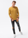 Longsleeve męski bez nadruku - musztardowy V10 L138