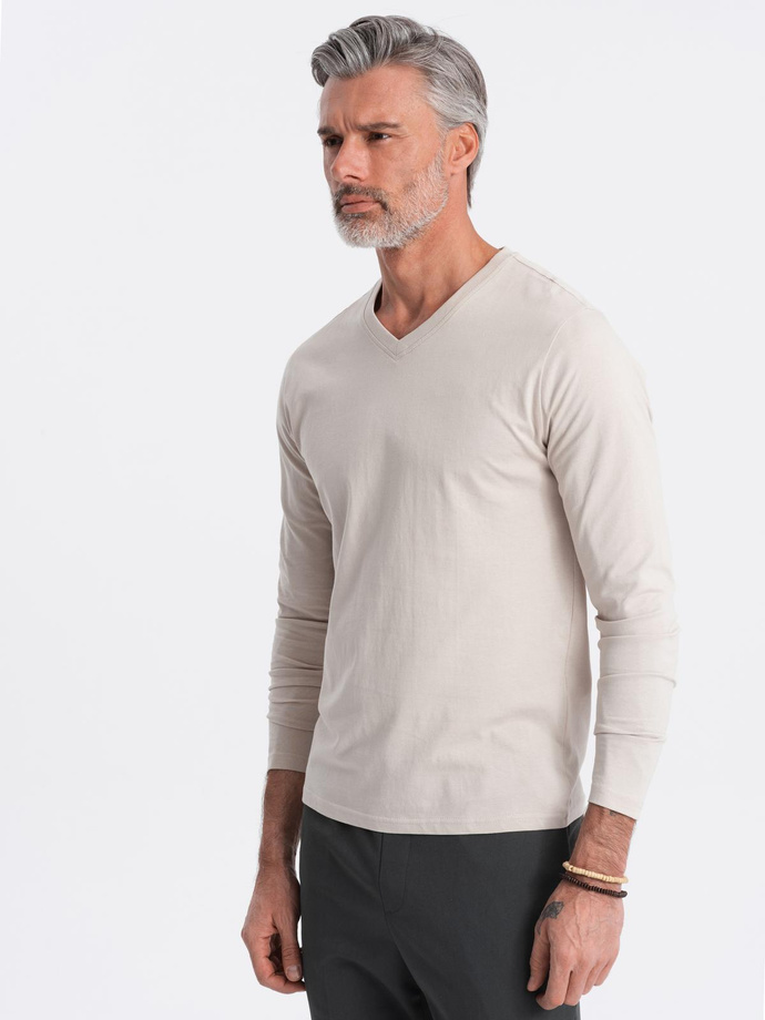 Zestaw longsleeve męski V-NECK - mix 2-pak V8 Z41