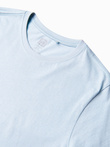 T-shirt męski bawełniany BASIC - jasnoniebieski V19 S1370
