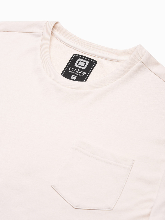 Bluza męska bez kaptura - ecru V2 B1149