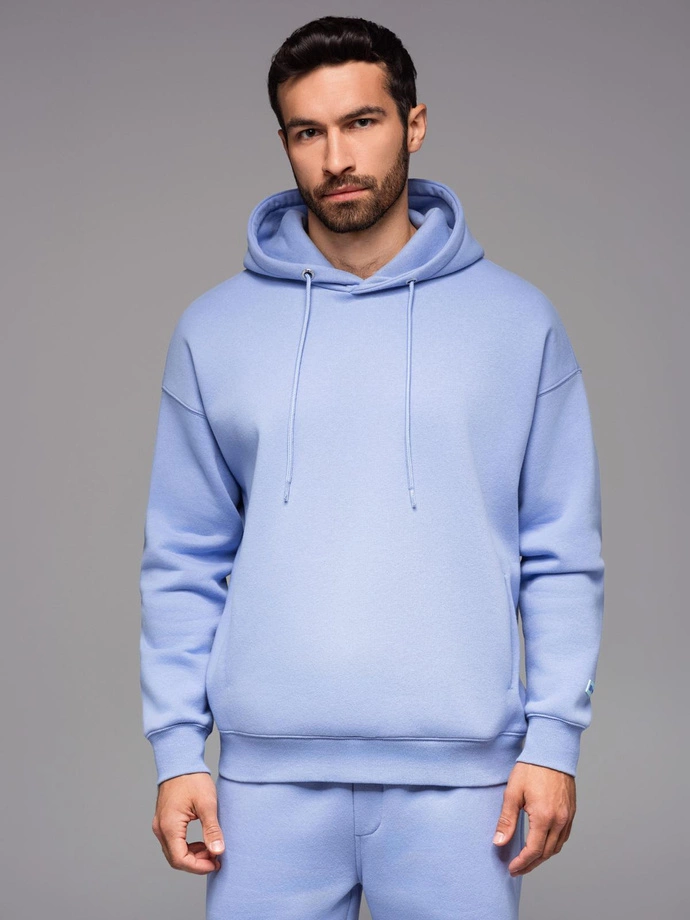 Dresowa bluza unisex z kapturem i kieszeniami – lawendowa V9 OU-SNBC-0105