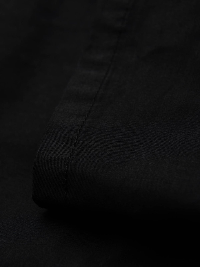 Spodnie męskie chino z ozdobną taśmą w pasie SLIM FIT – czarne V1 OM-PACP-0118