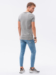 T-shirt męski bawełniany BASIC - szary V3 S1370