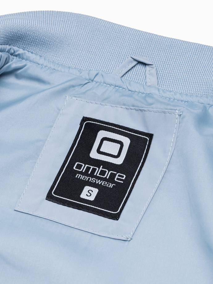 Kurtka męska bomberka szwedka - błękitna V5 OM-JANP-0115