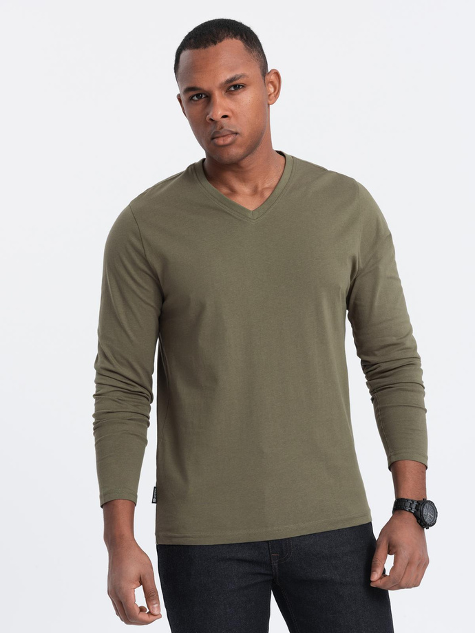 Zestaw longsleeve męski V-NECK - mix 2-pak V9 Z41