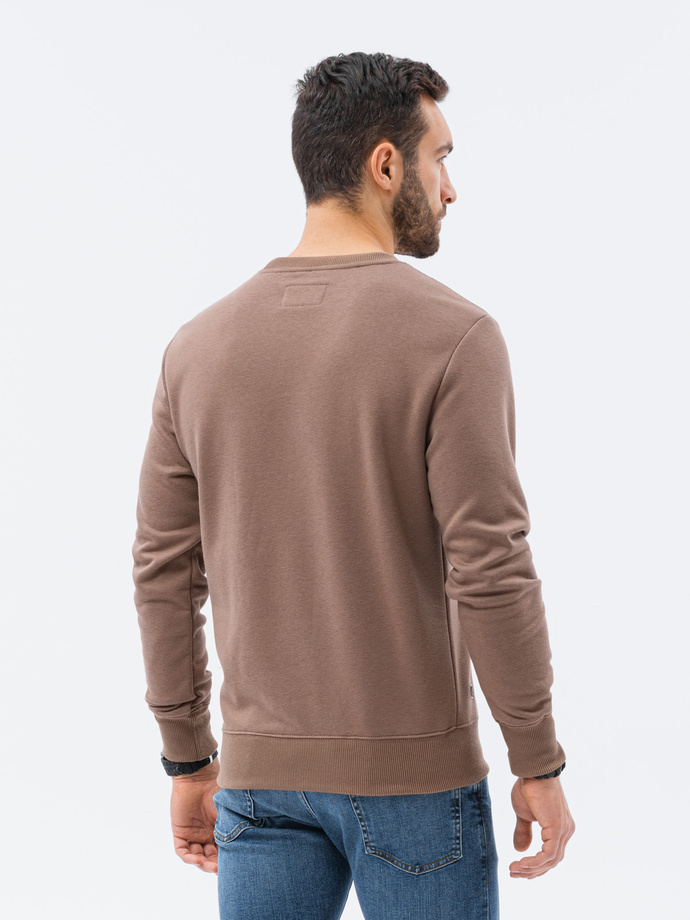 Bluza męska bez kaptura BASIC - kawowa V16 B978