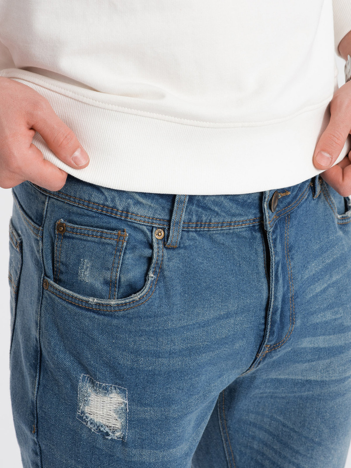 Spodnie męskie jeansowe SKINNY FIT - jasny niebieski P1060