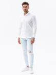 Koszula męska z długim rękawem SLIM FIT - biała K504
