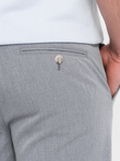 Eleganckie męskie spodnie chino SLIM FIT - jasnoszare V1 OM-PACP-0191