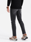 Spodnie męskie jeansowe SKINNY FIT z kieszeniami chino - grafitowe V7 OM-PADP-0100