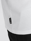 T-shirt męski bawełniany z nadrukiem na kieszonce Ombre Streetstyle – biały V8 OM-TSCT-0108