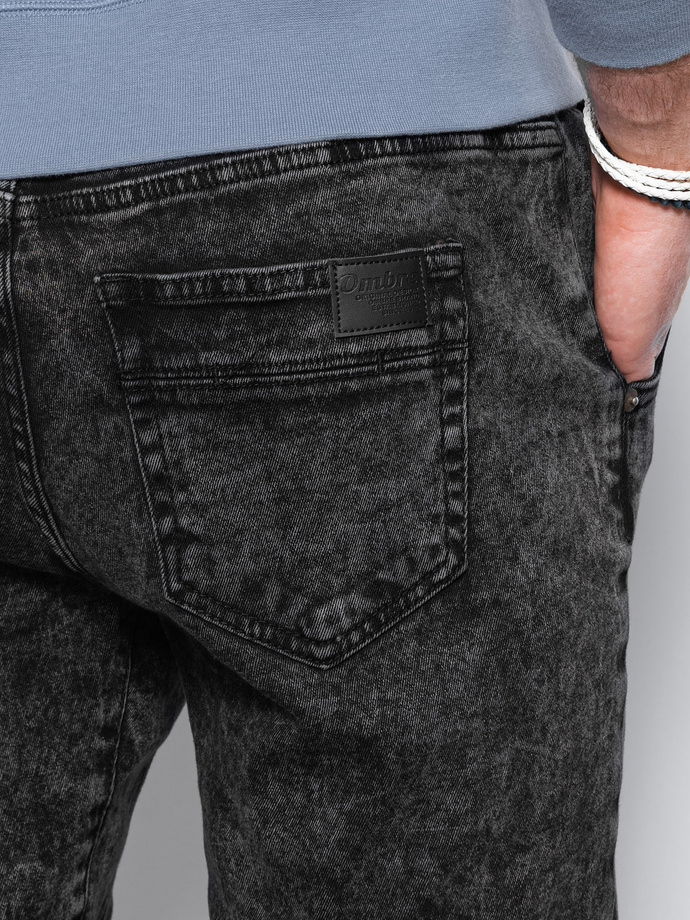 Spodnie męskie jeansowe joggery - czarne V2 P1027