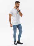 T-shirt męski bawełniany BASIC - biały S1224