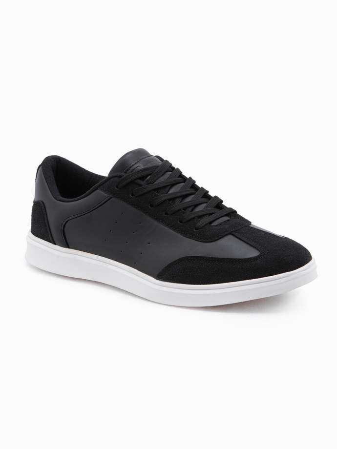 Casualowe buty męskie sneakersy OLDSCHOOL – czarne V2 OM-FOCS-0104