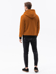 Bluza męska rozpinana z kapturem - ruda B297