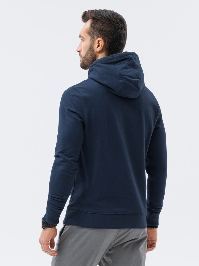 Bluza męska kangurka z kapturem - granatowa V5 B1147
