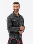 Kurtka męska jeansowa katana - czarna V3 OM-JADJ-0123