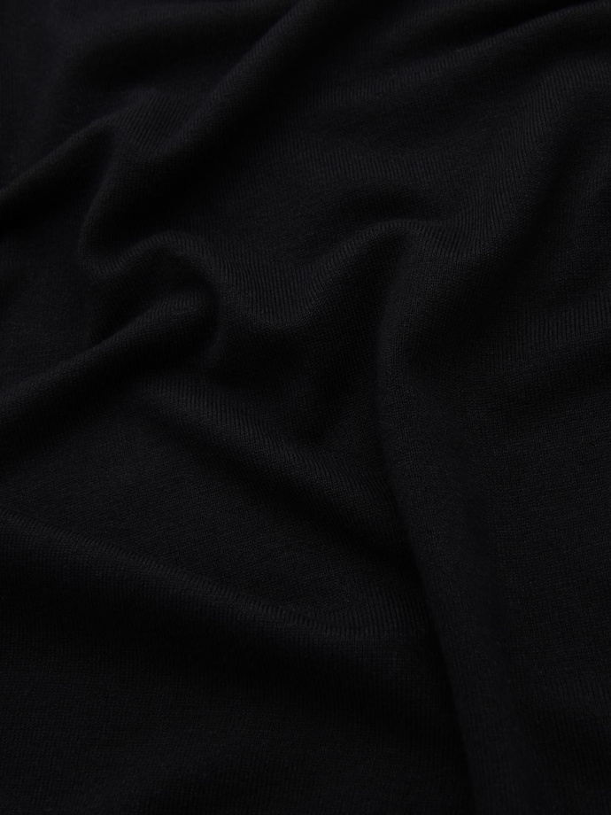 Męski klasyczny sweter z wiskozą BASIC z okrągłym dekoltem – czarny V2 OM-SWBS-0106 