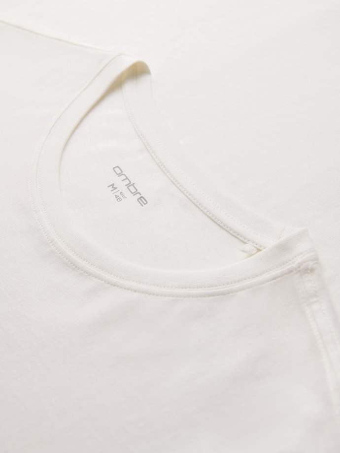 T-shirt męski bawełniany z graficznym printem  – biały V1 OM-TSPT-0246