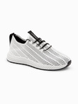 Buty męskie wsuwane sneakersy z siateczki - białe V7 OM-FOKS-0117