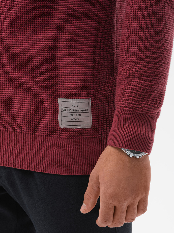 Sweter męski - bordowy E185