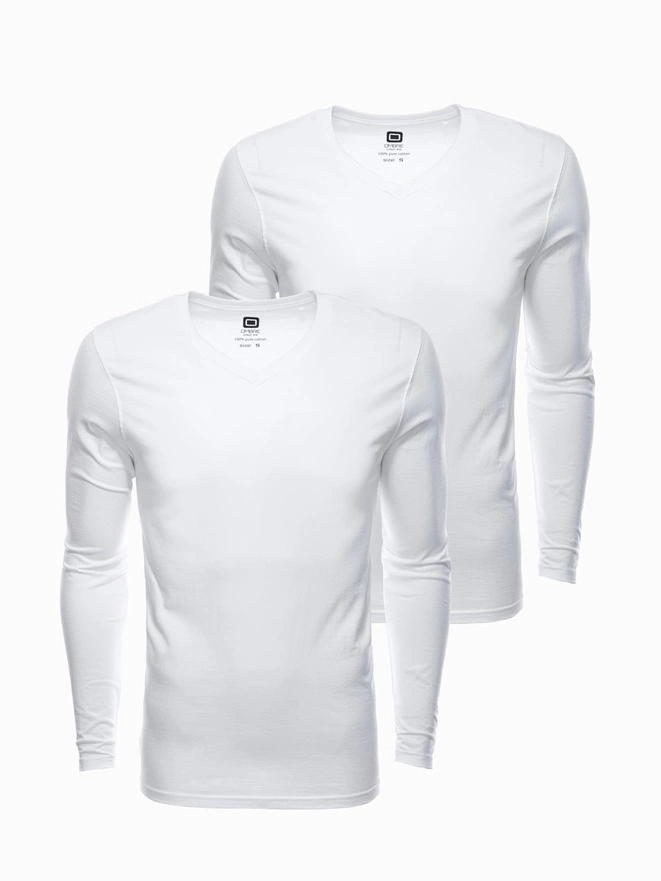 Zestaw longsleeve męski V-NECK - mix 2-pak V3 Z41