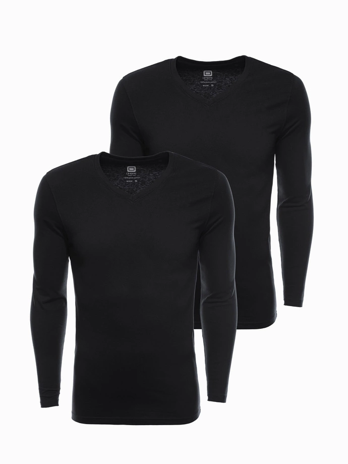 Zestaw longsleeve męski V-NECK - mix 2-pak V4 Z41