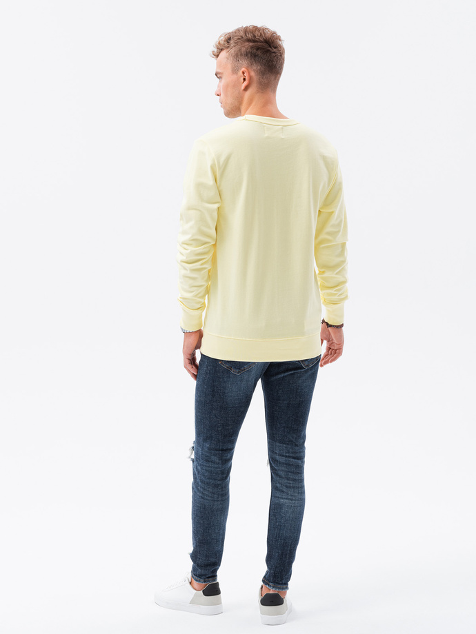 Bluza męska bez kaptura bawełniana - żółta V1 B1146