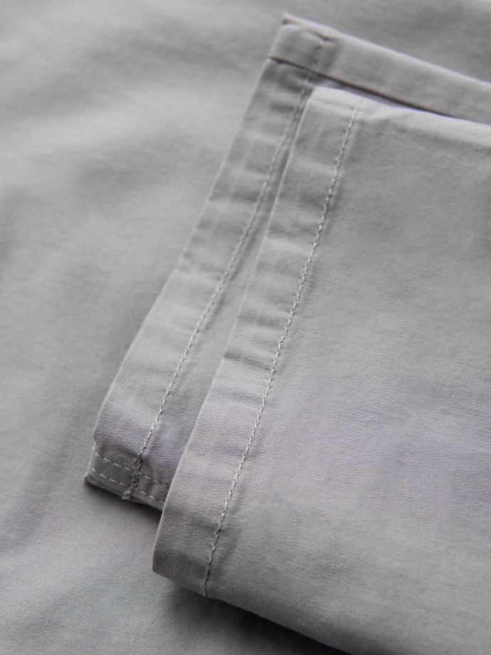Spodnie męskie chino z ozdobną taśmą w pasie SLIM FIT – szare V6 OM-PACP-0118