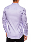 Koszula męska z długim rękawem SLIM FIT - wrzosowa K504