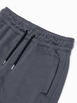 Spodnie męskie dresowe joggery - grafitowe V2 P917