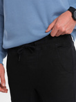 Spodnie męskie materiałowe JOGGERY - czarne V1 P885