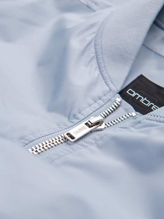 Kurtka męska bomberka szwedka - błękitna V5 OM-JANP-0115