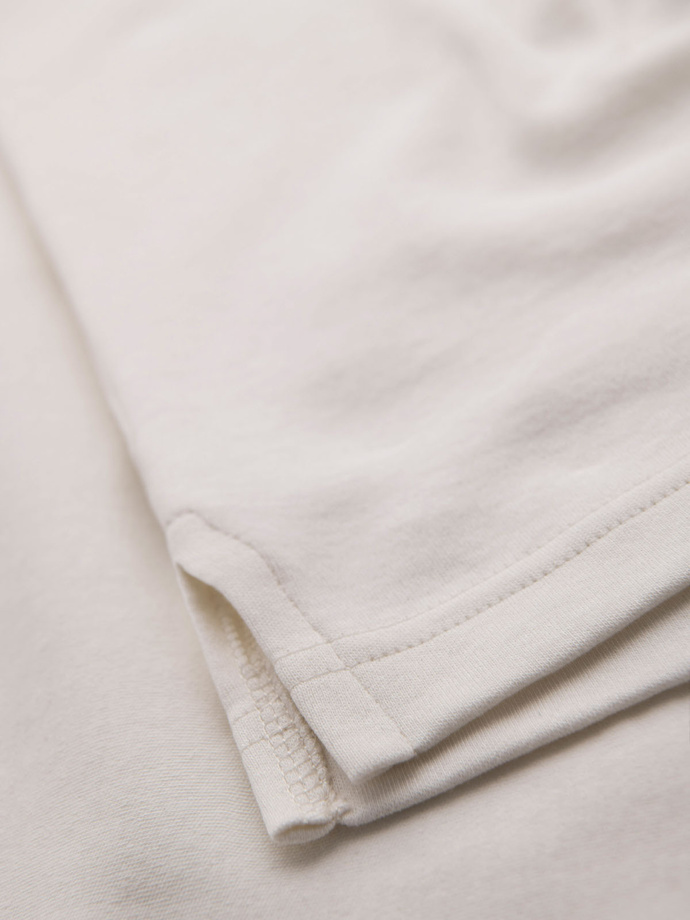 Męska koszulka polo z dekoltem na zamek - biała V1 OM-POSS-0148