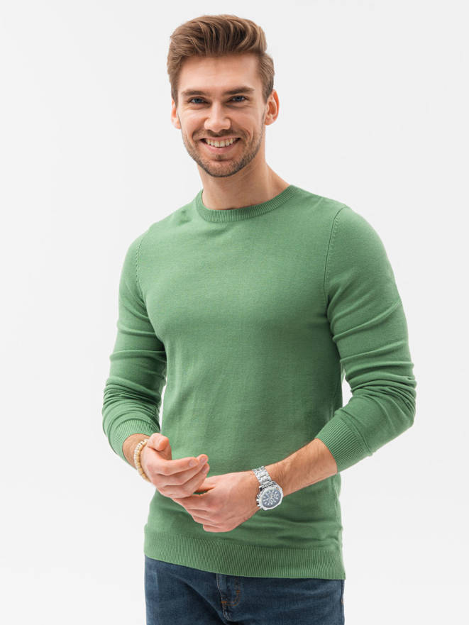 Elegancki sweter męski - zielony V13 E177