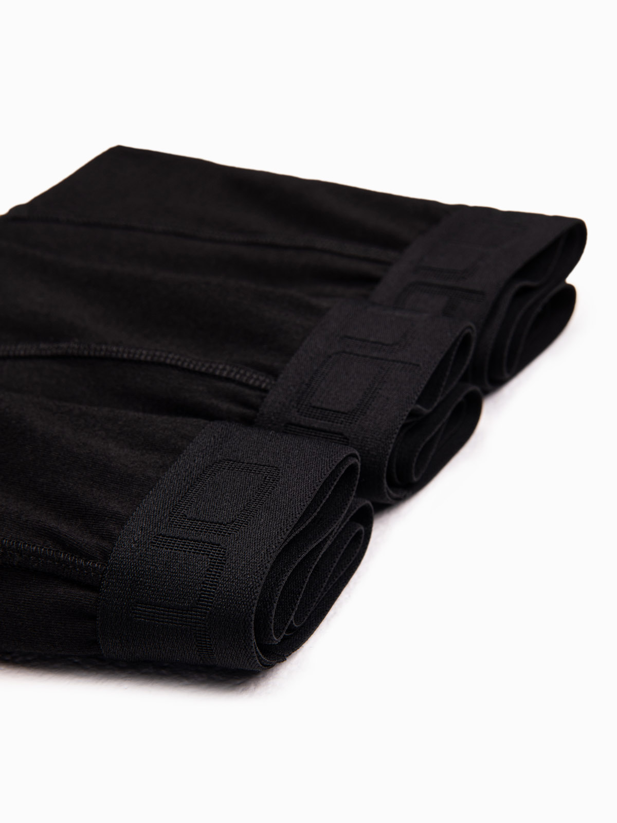 Bokserki męskie bawełniane z kontrastową gumą - 7-pak czarne V1  OM-UNBO-0100 - Sklep Ombre