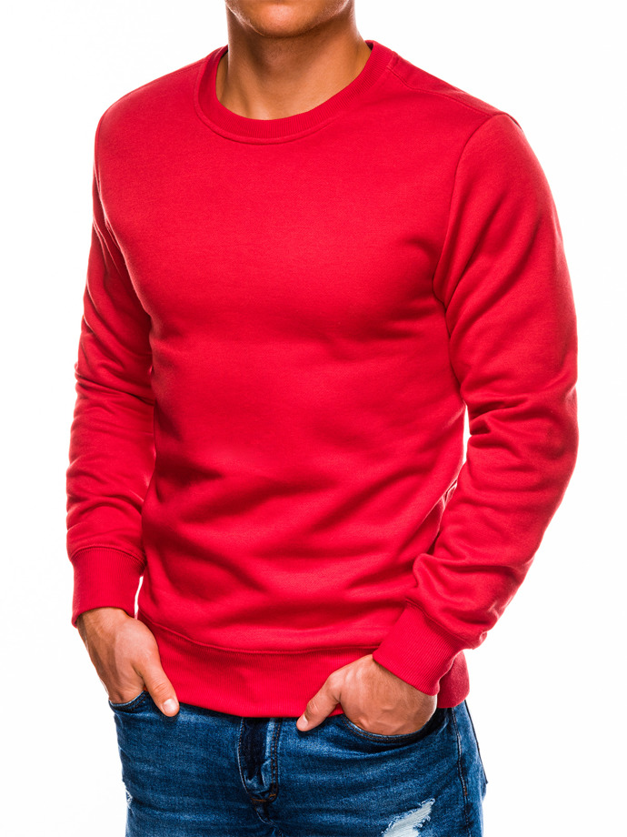 Bluza męska bez kaptura BASIC - czerwona B978