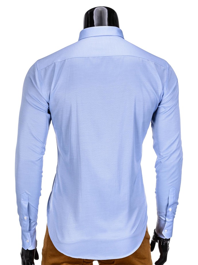 Koszula męska elegancka z długim rękawem K350 - błękitna
